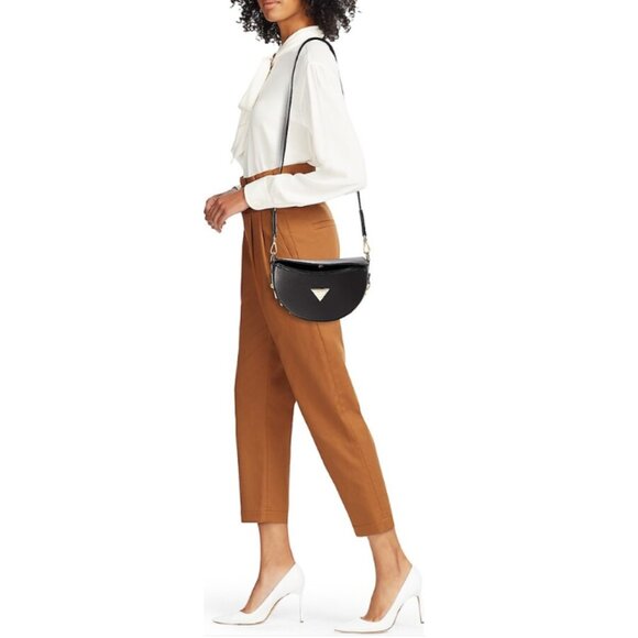 VALENTINO BY MARIO VALENTINO LUNAIRE LEATHER SADDLE SHOULDER BAG - Picture 3 of 8